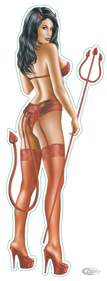 Devil babe decal 2.75"x7.5" Harley-Davidson