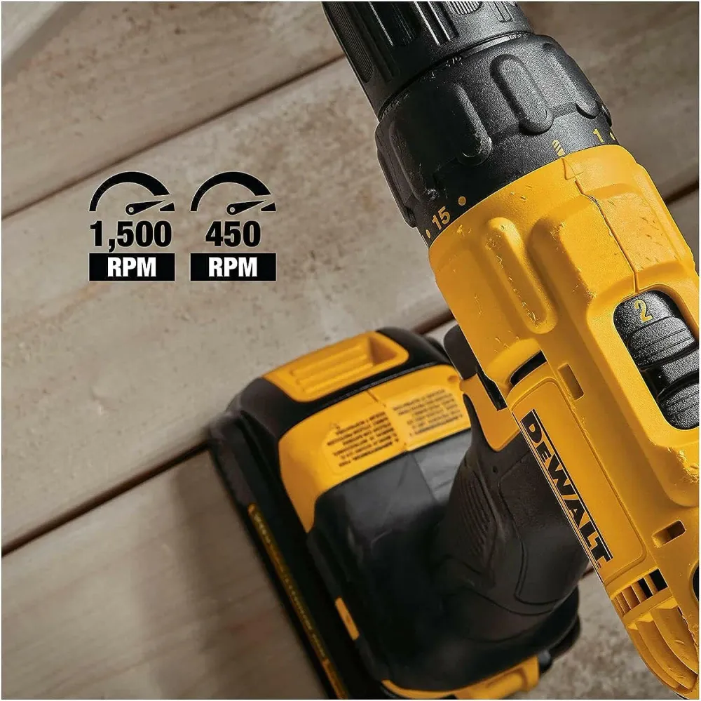 DeWalt 20V MAX Batterijgevoed Drill and Impact Driver Kit 2 Batteries and Charger