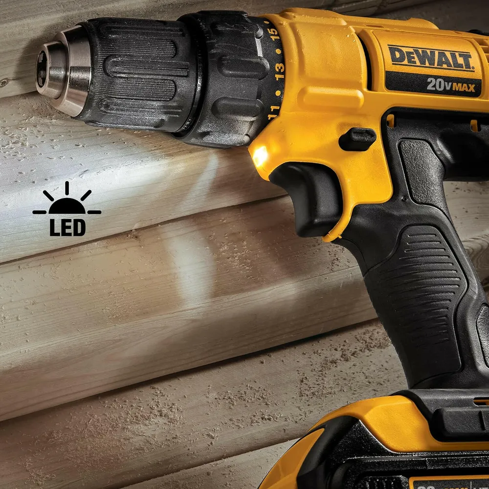 DeWalt 20V MAX Batterijgevoed Drill and Impact Driver Kit 2 Batteries and Charger