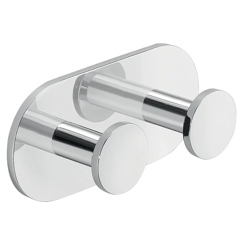Double coat rack Gedy model Ustica Aluminum - Chrome-plated