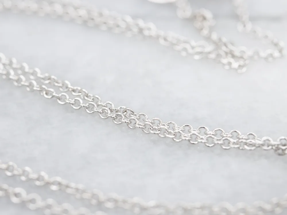 Double Diamond Halo Pendant Necklace