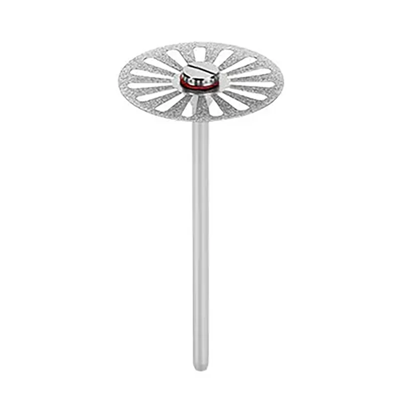 Double-sided diamond disc 22 x 0.20 mm perforated zwarte poedercoating