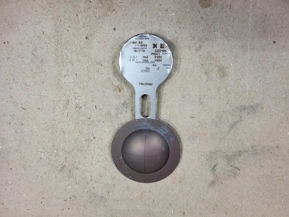 2" FAS Rupture Disc CRNOG0768.2