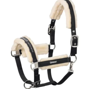 Faux Fur Halter Double Pin Zwart C