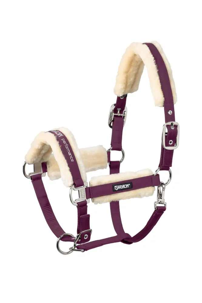 Faux Fur Halter Duo Pin Blackberry SHP