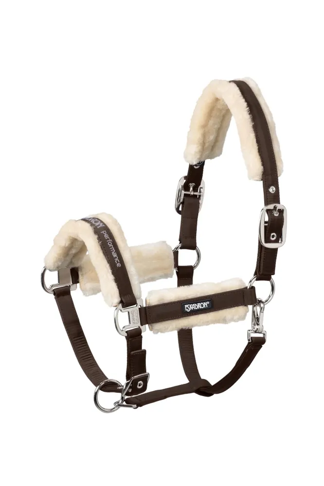 Faux Fur Halter Tweevoudig Pin Darkbrown SHP