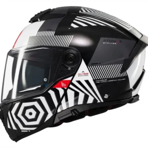 Gasdruk schokdemper MT Atom 2 Strange B2 con parte delantera abatible brillante Casco de motocicleta