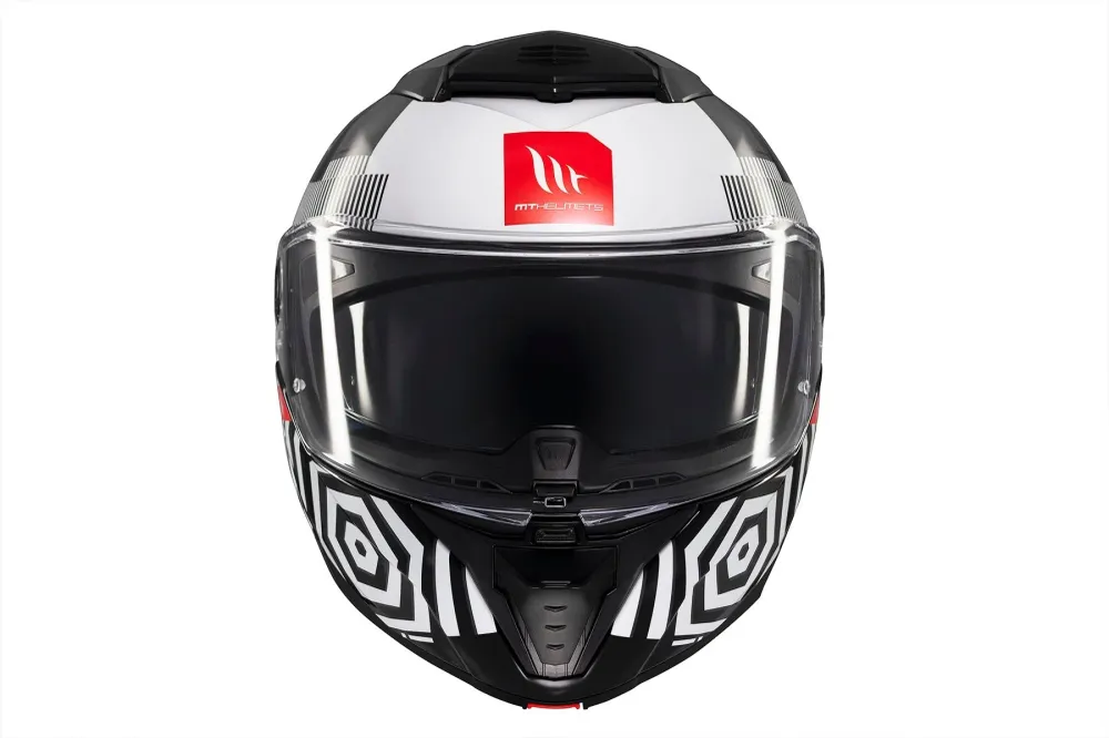 Gasdruk schokdemper MT Atom 2 Strange B2 con parte delantera abatible brillante Casco de motocicleta