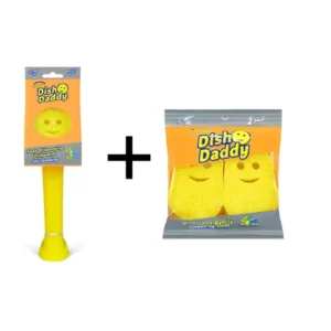 Gasdruk schokdemper Scrub Daddy Dish Brush - Incl. 2 Extra Sponges - Citroengeel