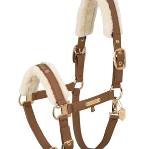 Heritage AW24 Faux Lederen Double Pin Headcollar Faux Fur Almond X-Full