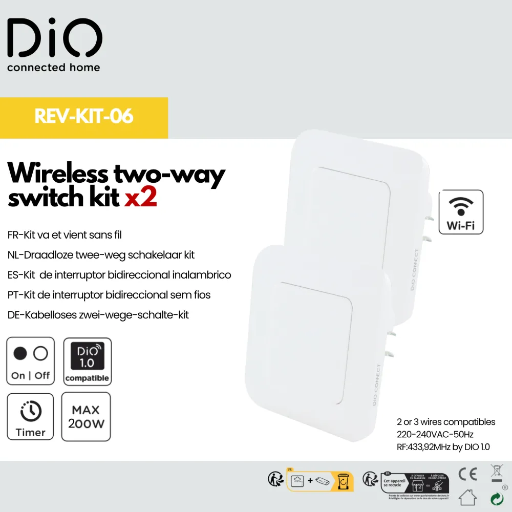 Kit 2 Connected Light Switch -DiO Connect voor terreinvoertuigen