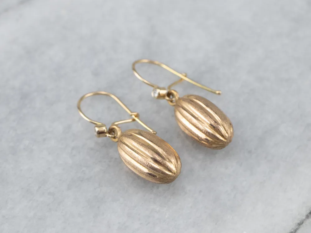Kogelgewricht Diamond 22K Gouden Bauble Drop Earrings