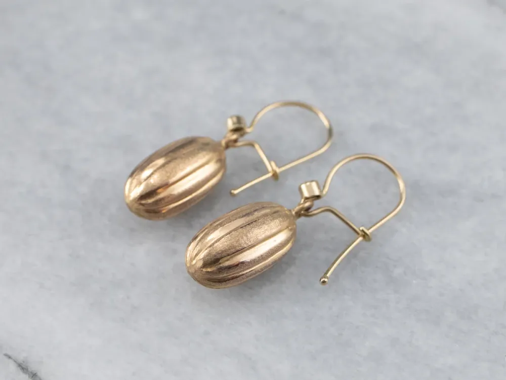 Kogelgewricht Diamond 22K Gouden Bauble Drop Earrings