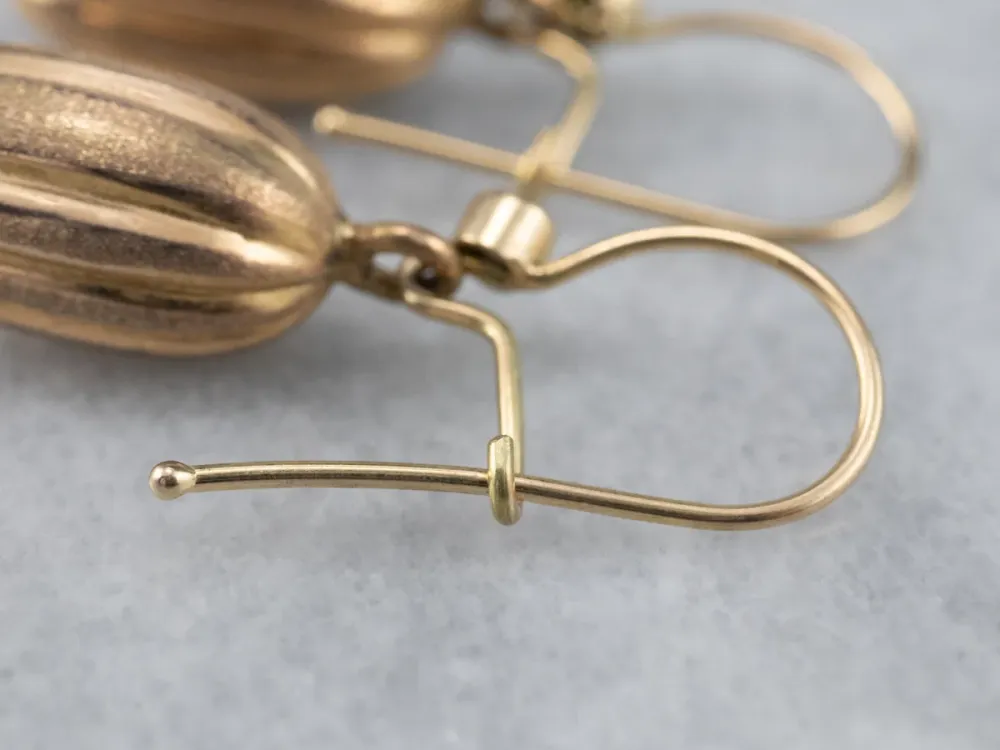 Kogelgewricht Diamond 22K Gouden Bauble Drop Earrings