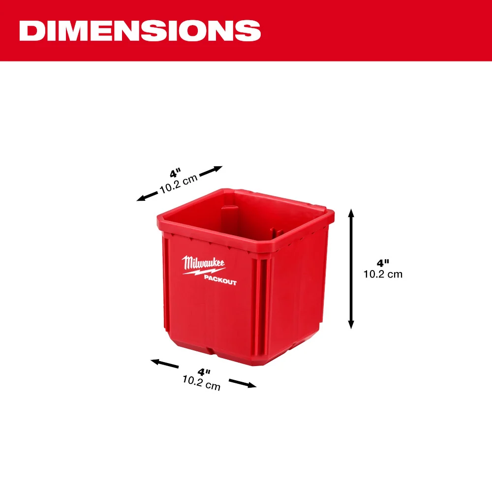 MILWAUKEE Bin Set PACKOUT™ (2 PACK) met bovenste bevestiging