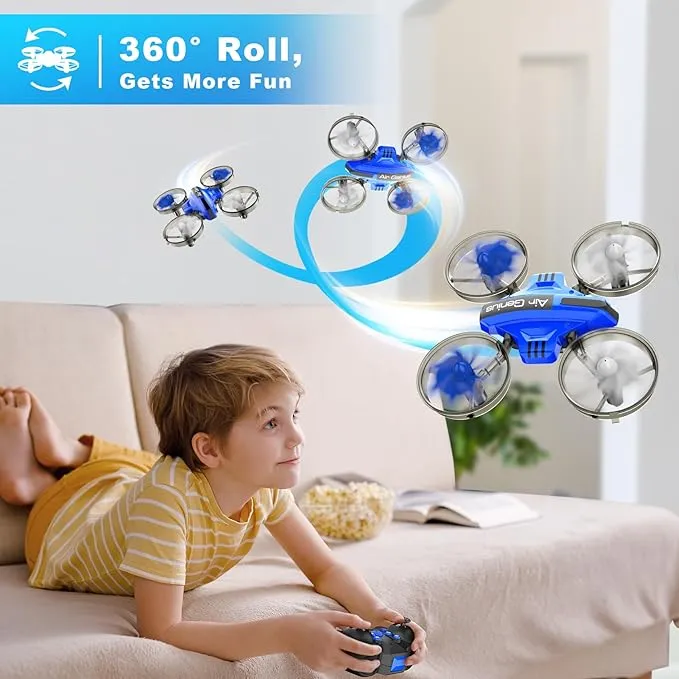 Oddire L6082 Compact Drone - Drones & Cars 2 1 Toy One Key Take Off-Landing, Altitude Hold, Headless Mode, 360° flip, Car...