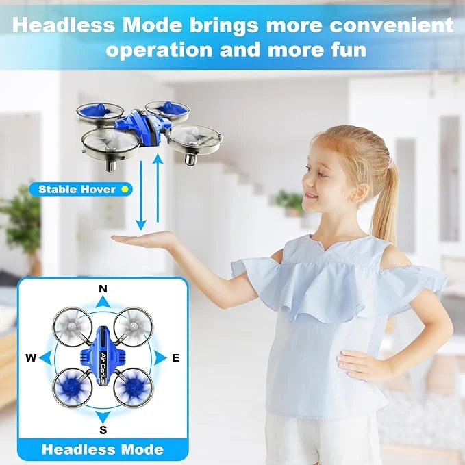 Oddire L6082 Compact Drone - Drones & Cars 2 1 Toy One Key Take Off-Landing, Altitude Hold, Headless Mode, 360° flip, Car...