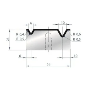 Part No. 2015 @ 415mm 60 Degree 2V Bolted Die