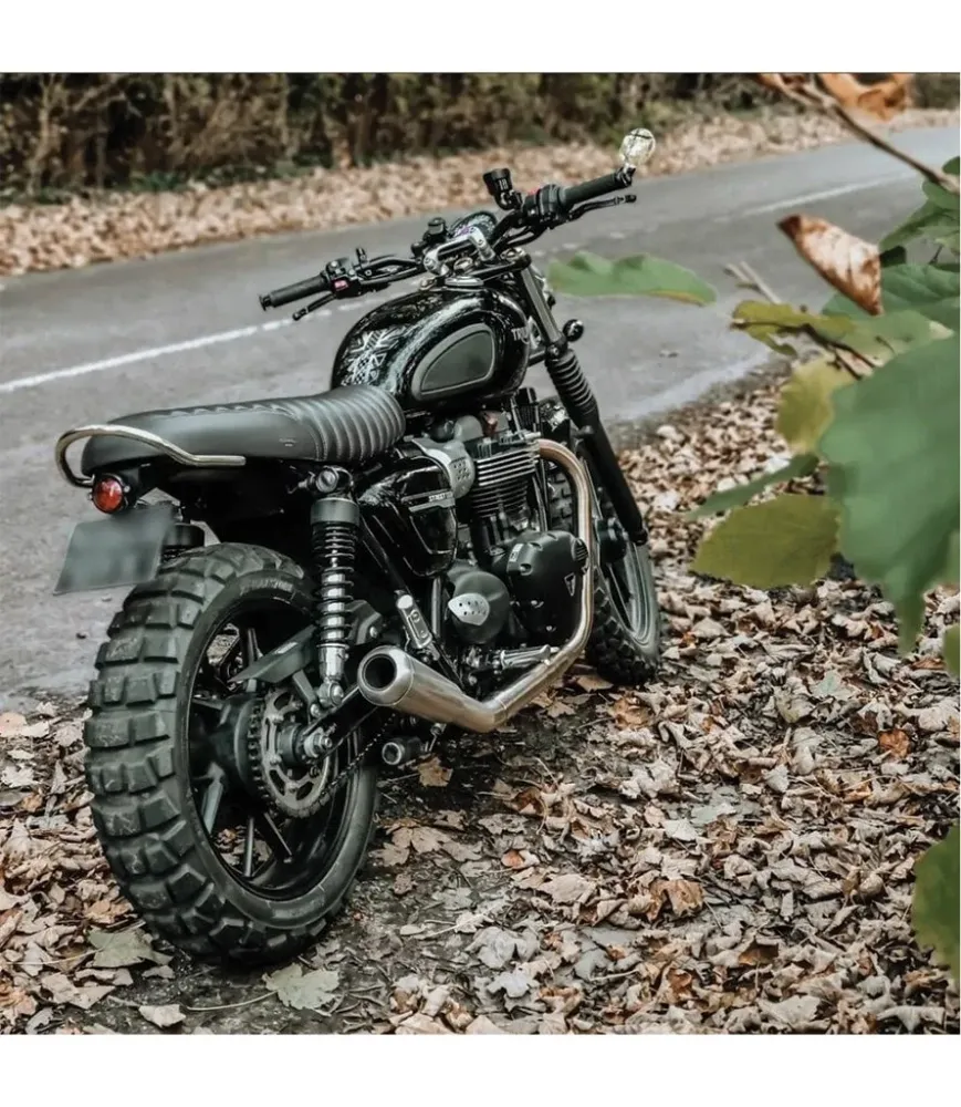 Passenger Handle Triumph - Glad Silver gegalvaniseerd staal