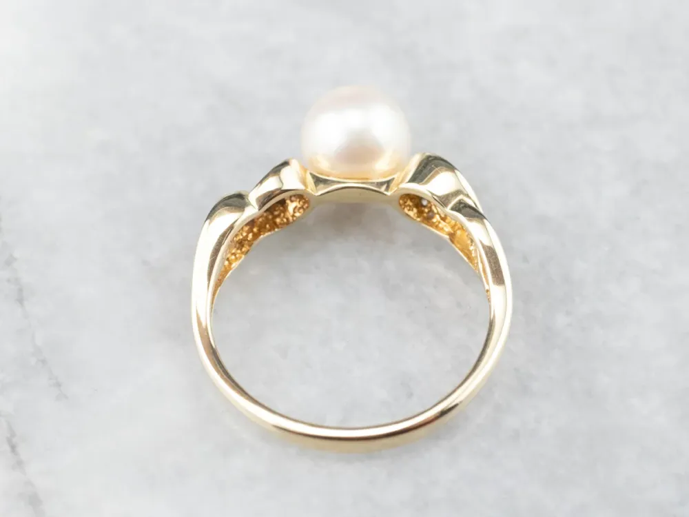 Pearl Diamond Two Tone Goud Ring compatibel met VW Golf 7