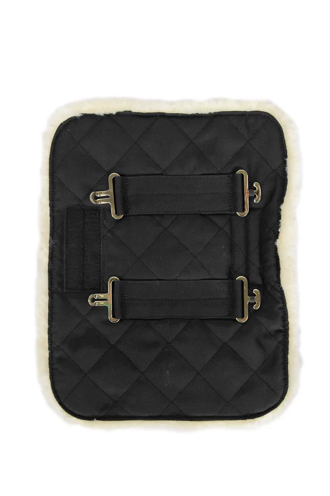 Quilted Chest Expander Sheepskin 2 Buckles koolzwart 1