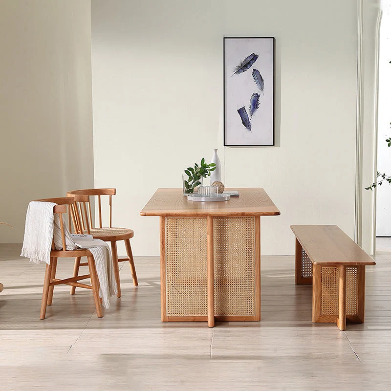 Rectangle Wood Dining Table Actueel Oak Table Nature Double Pedestal met stofkap 47