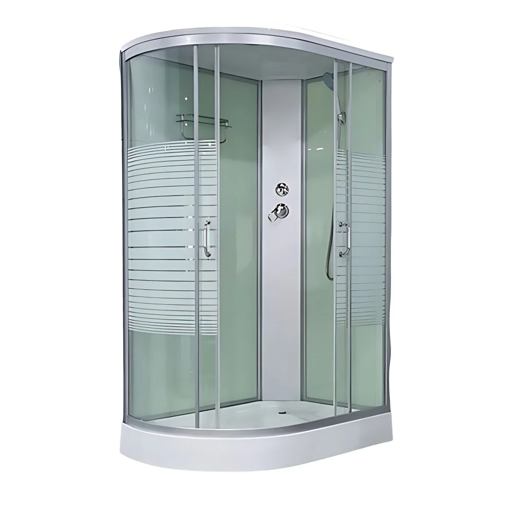Round Shower Stall Duo Sliding Shower Stall Base Kit met stofkap 43l