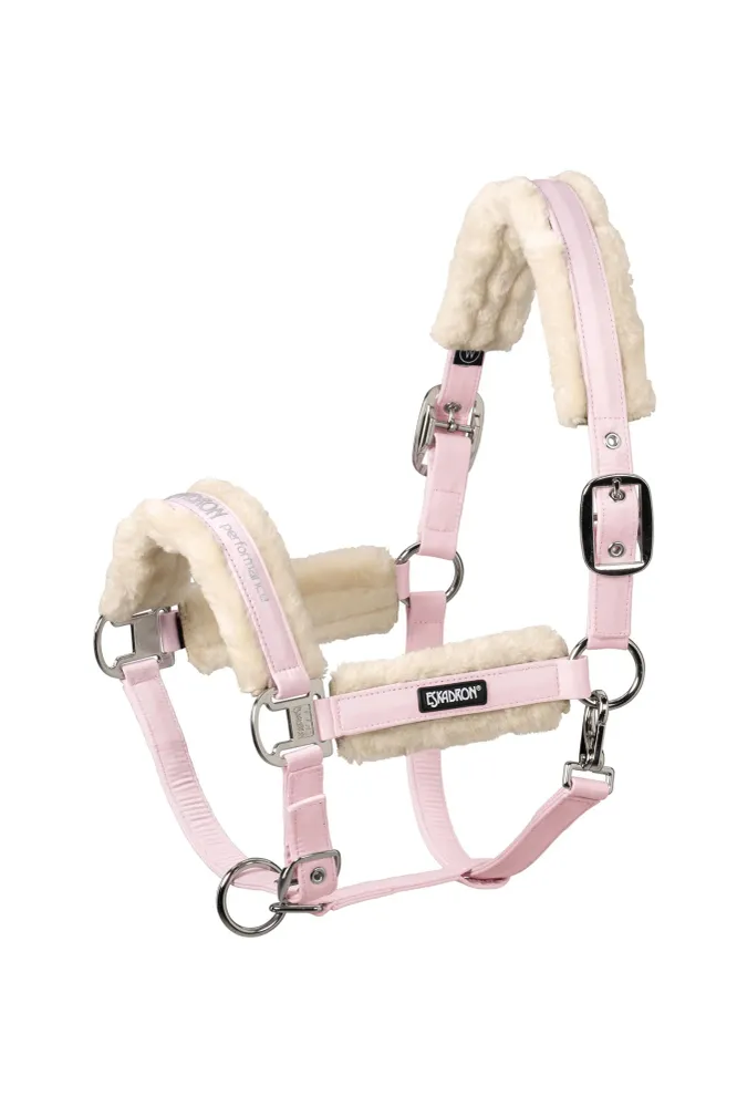 Rubber silentblok Faux Fur Halter Tweevoudig Pin Powderrose X-Full