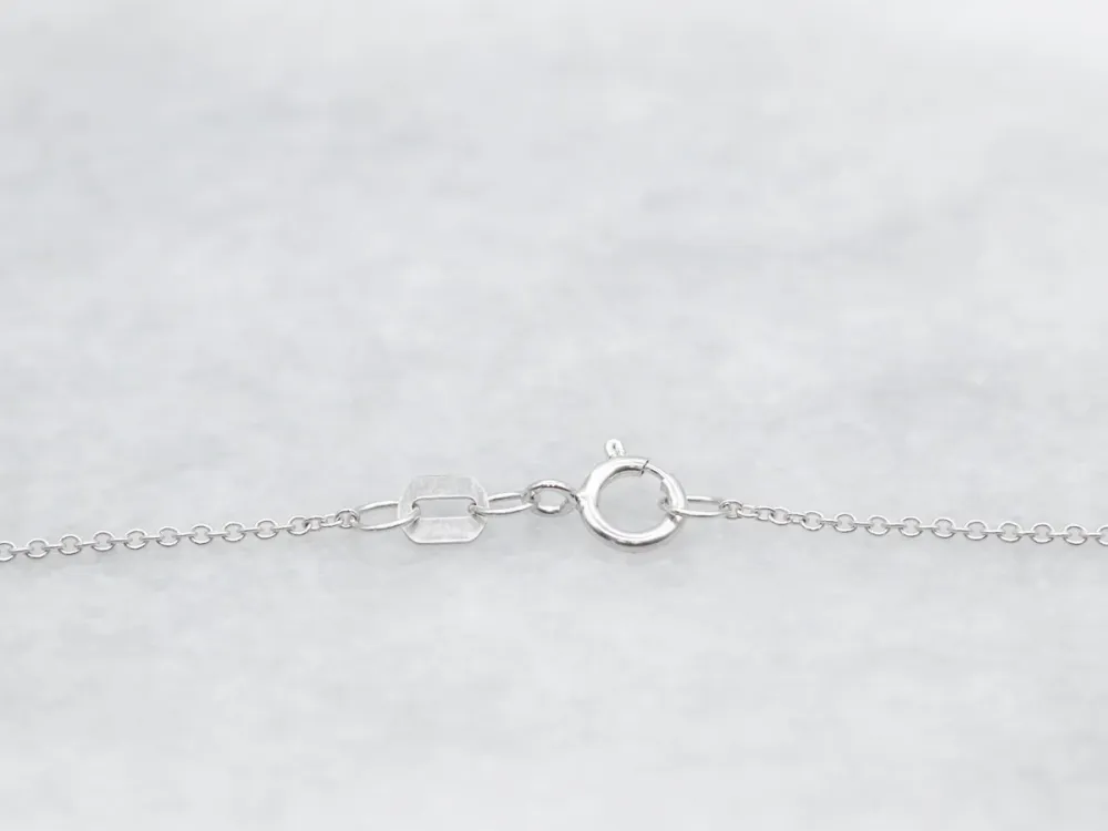 Sapphire and Tweeling Diamond Halo Pendant Necklace