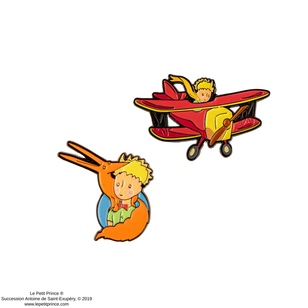 Set 2 Aviator's Adventure Pins met stofkap