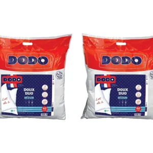 Set van 2 hoofdkussens DODO dat zijdezacht aanvoelt - 60 x 60 cm - DOUX DUO