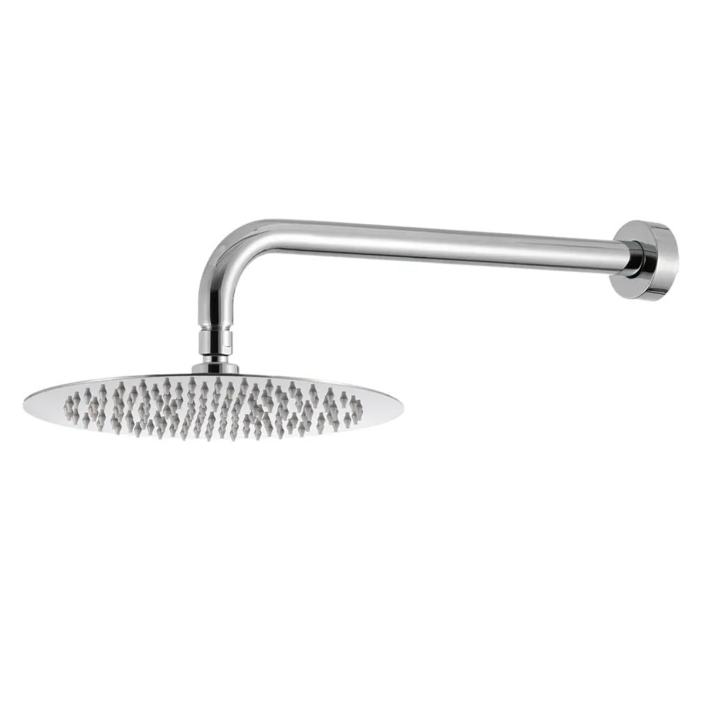 Shower kit two-way built- and 200mm round chrome-plated messing showerhead Hopper