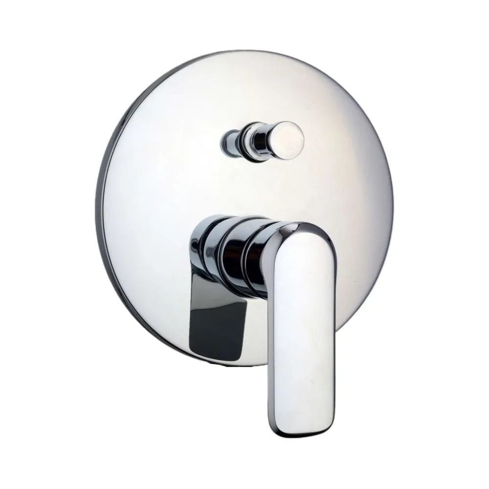 Shower kit two-way built- and 200mm round chrome-plated messing showerhead Hopper