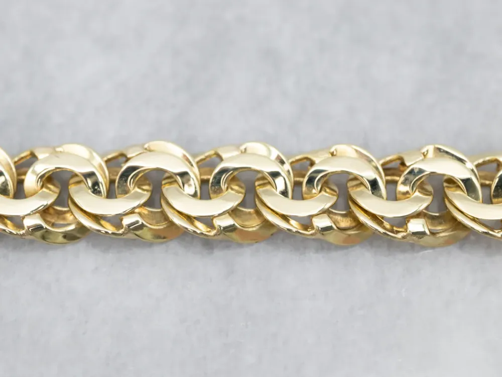 Substantial Verguld Chunky Double Curb Bracelet Box Clasp
