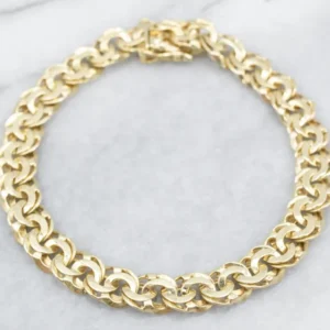 Substantial Verguld Chunky Double Curb Bracelet Box Clasp