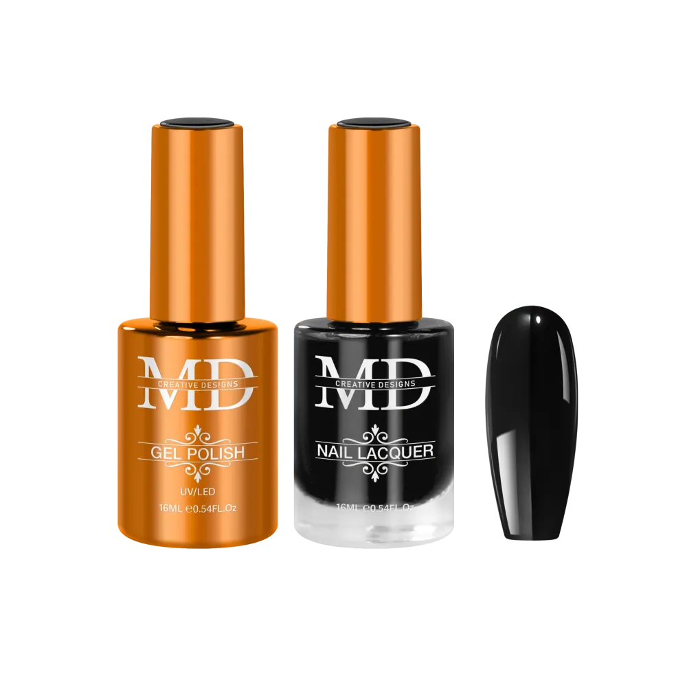 SUPER BLACK - K002 - Gel + Lacquer Duo