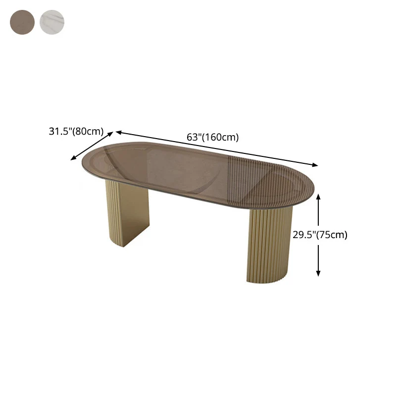 Traditional Verfijnd Dining Table Oval Double Pedestal Dining Table 47