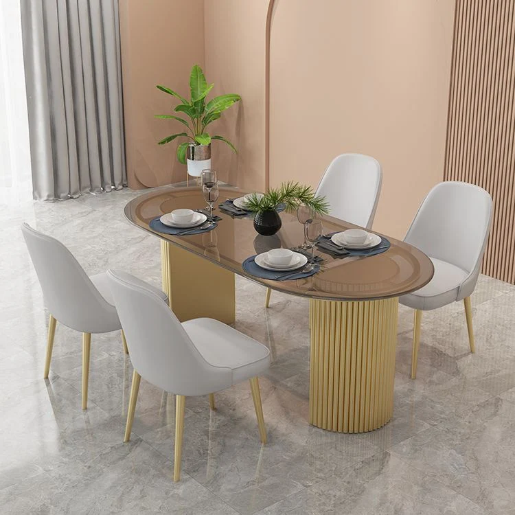 Traditional Verfijnd Dining Table Oval Double Pedestal Dining Table 47