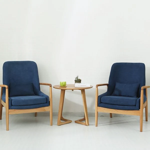 Tweevoudig Pedestal Oak Solid Wood Dinette Table Modern Style Dining Table 19