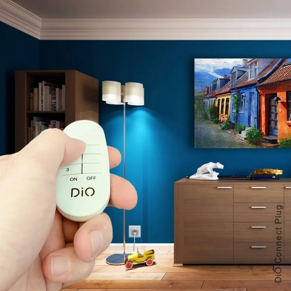 Veerpootlager 2 Connected plugs (SCH) remote control - DiO Connect