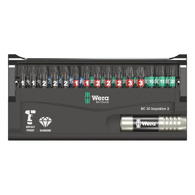 Veerpootlager Wera, Kit De 30 Piezas Bit-Check Impaktor 2