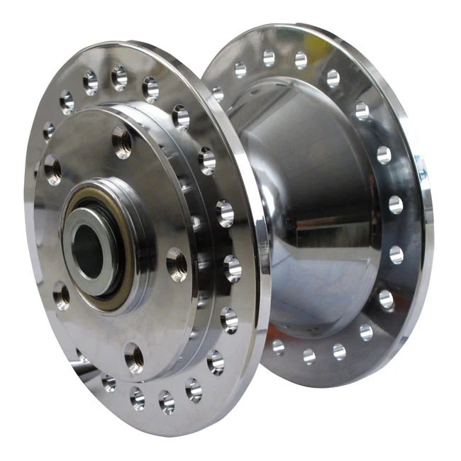 Verende bladveer Wheel Hub Front, Chrome. Duaal Disc Harley-Davidson
