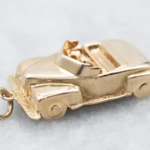 Vintage Diamond and Gouden Car Charm