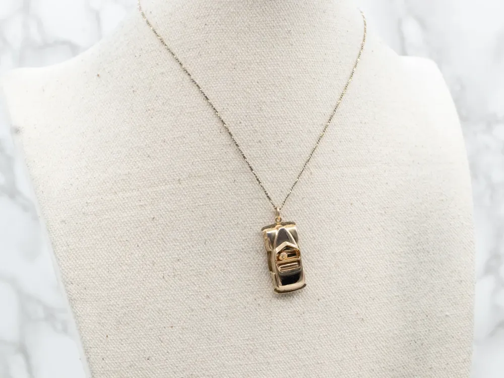 Vintage Diamond and Gouden Car Charm