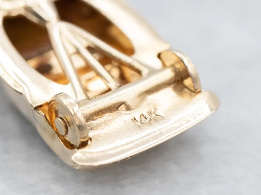 Vintage Diamond and Gouden Car Charm