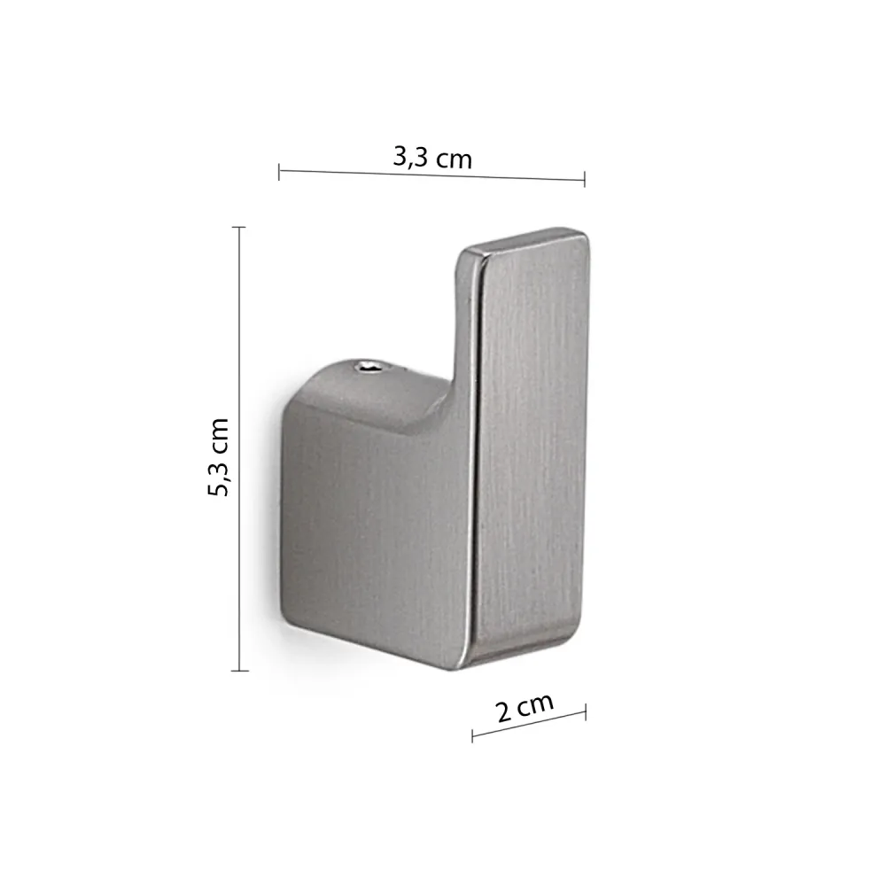 Wall-mounted 2-piece coat rack Gedy Pirenei series - Zachtglans