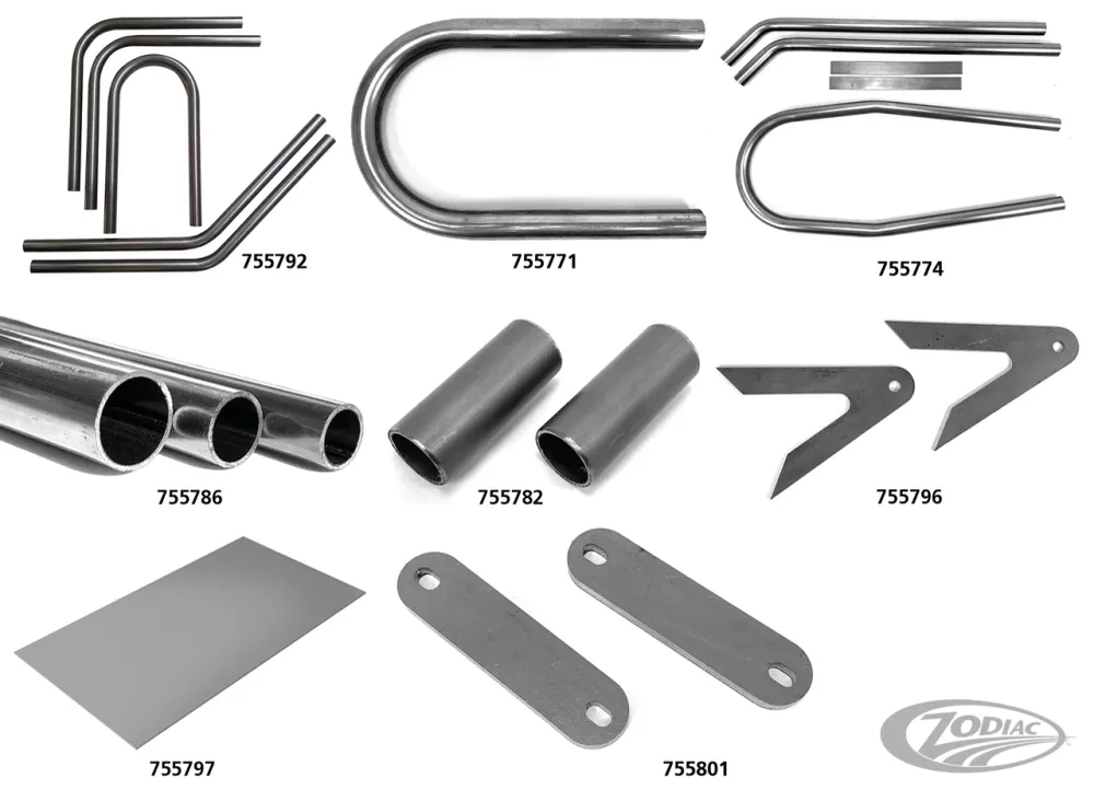 weld on rear set brackets (2pcs.) Harley-Davidson - Set voor vooras