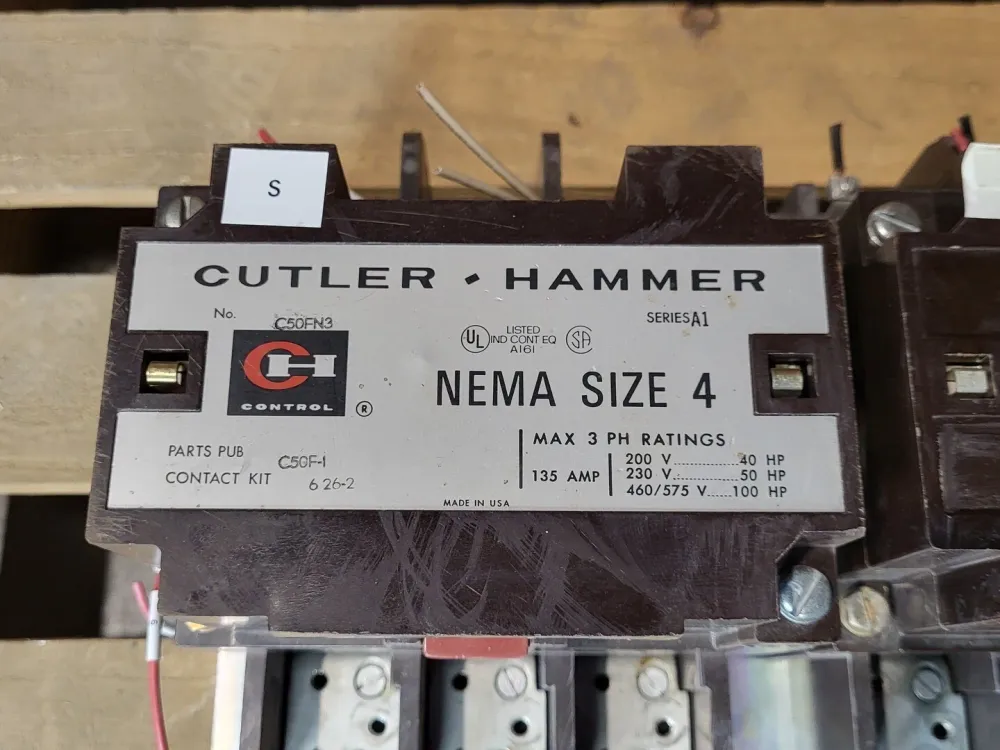 135 Amp, 100 hp, NEMA Size 4 Tweemaal Starter C50FN3