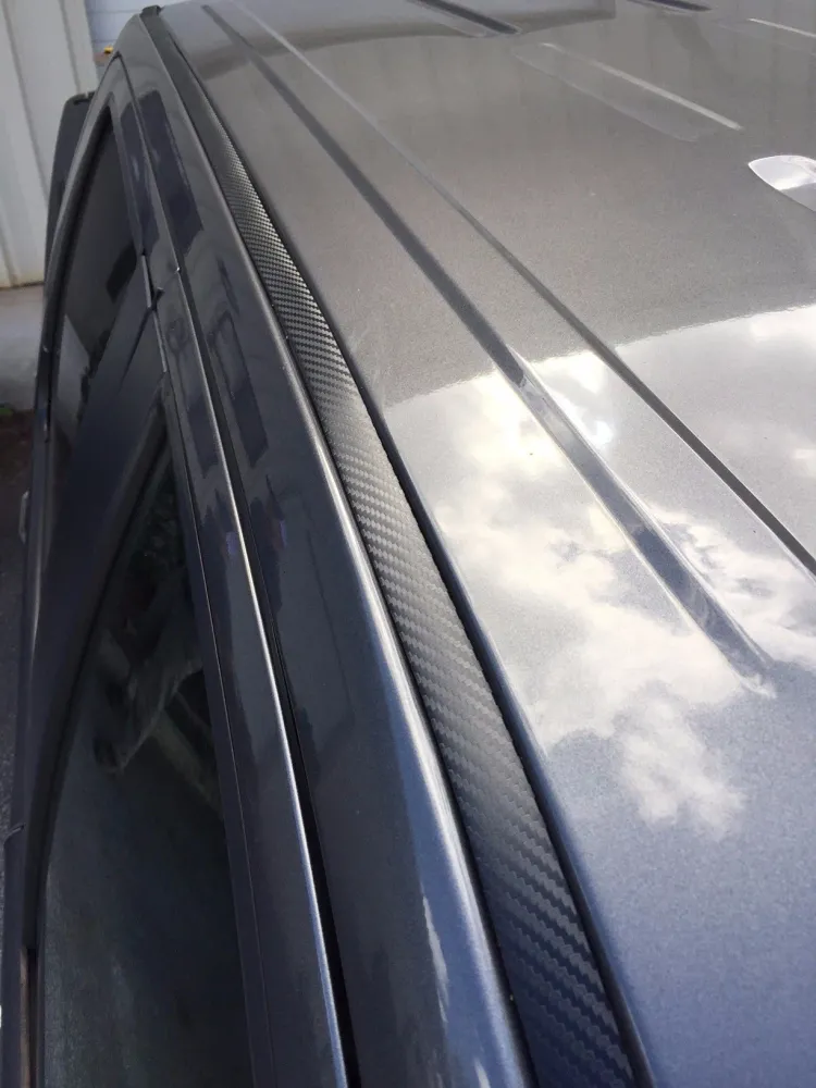 Black Carbon Fiber Roof Top Trim Molding Kit 2005-2011 Dodge Dakota
