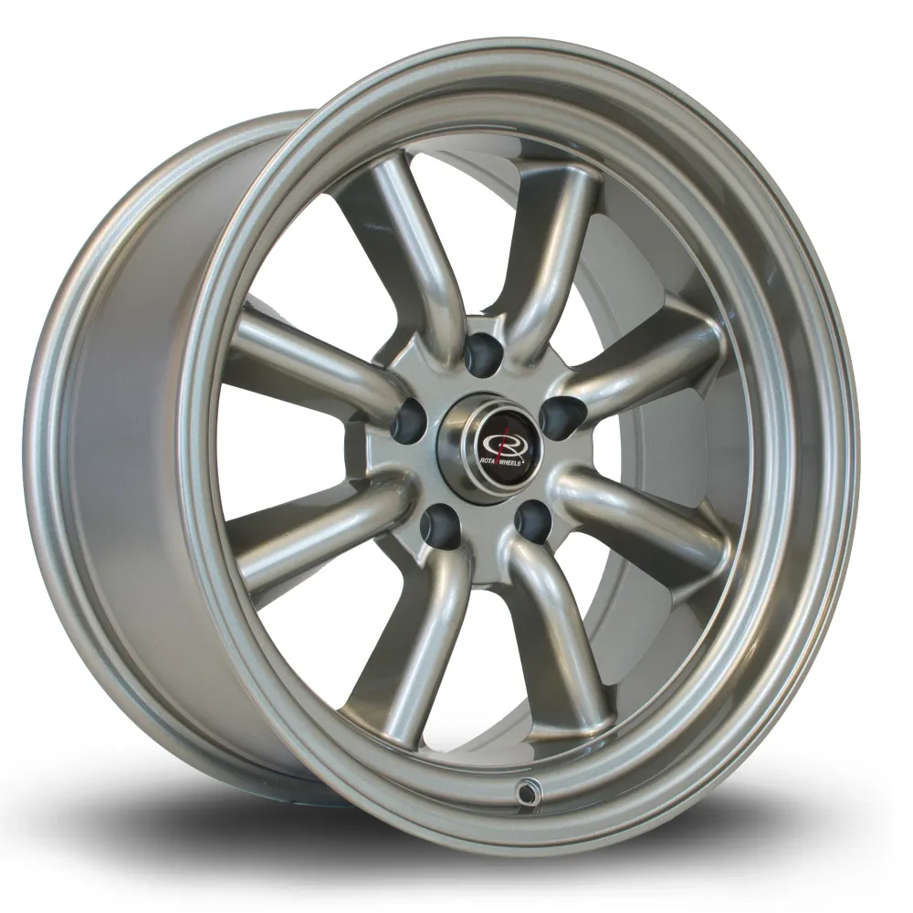 Rota RKR 17x8.5" 5x114.3 ET-10, Zilver aluminium legering